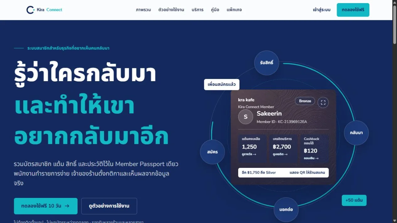 ตัวอย่าง Kira Connect Member Passport